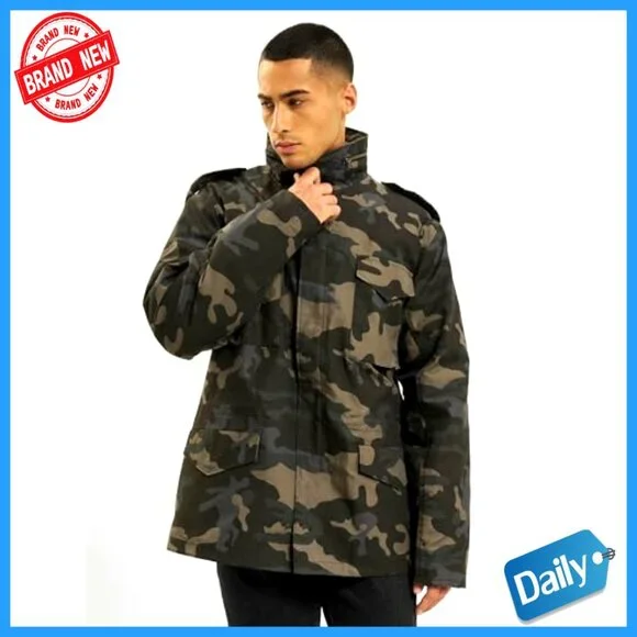 Classic Field Jacket Military Style Lightweight Cotton Polyester Adjustable Fit